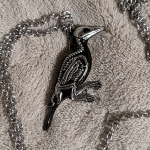 Raven Skeleton Necklace